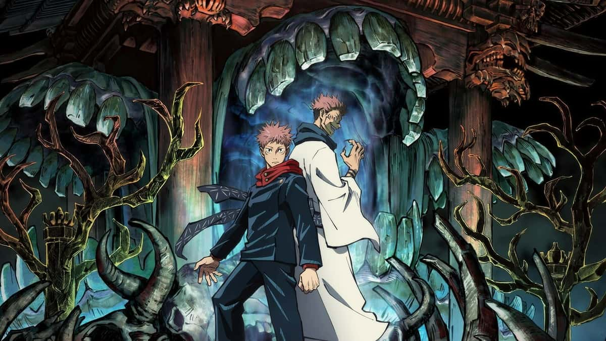 An image of Yuji and Sukuna from the shonen series Jujutsu Kaisen