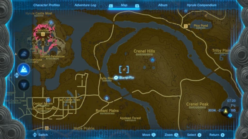 hyrule map in zelda tears of the kingdom