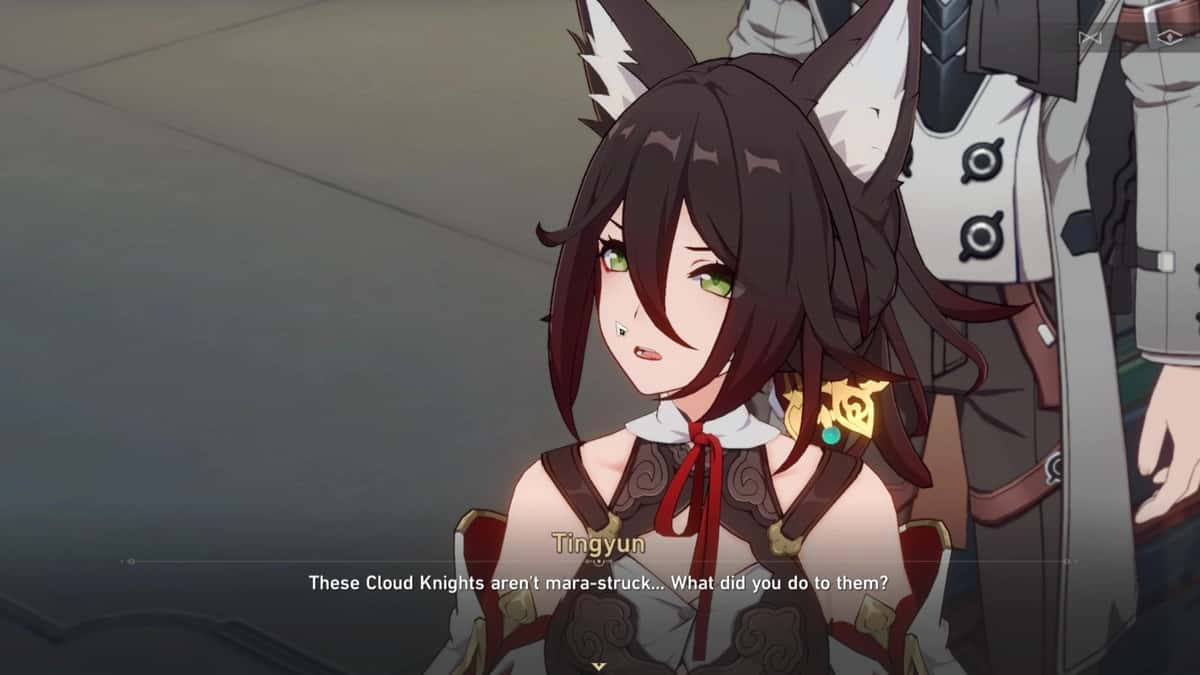 A Screenshot of Tingyun from Honkai Star Rail