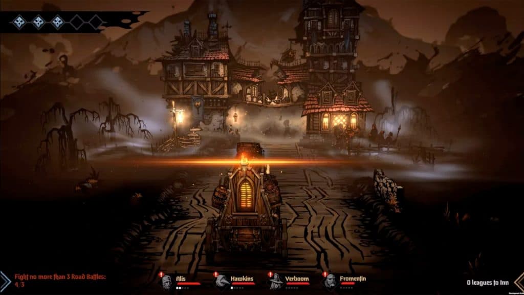 Darkest Dungeon 2 wagon screen