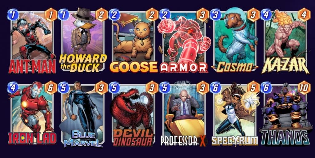 Marvel Snap Iron Lad Zoo decklist