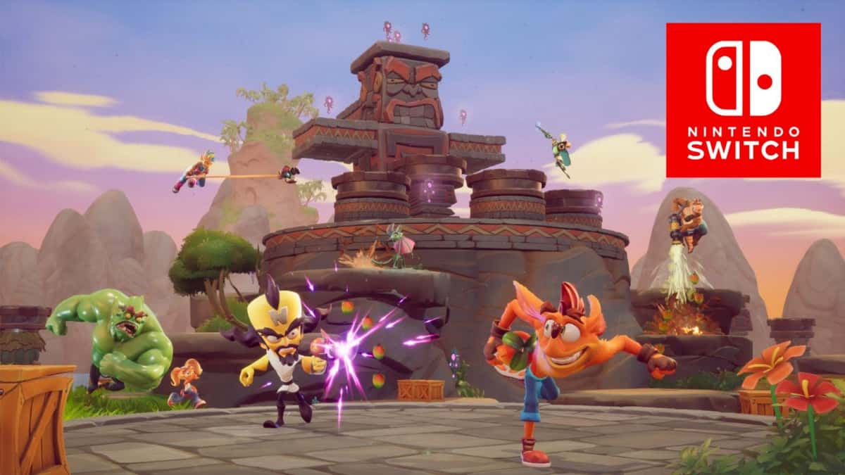 crash bandicoot running from cortex in crash team rumble