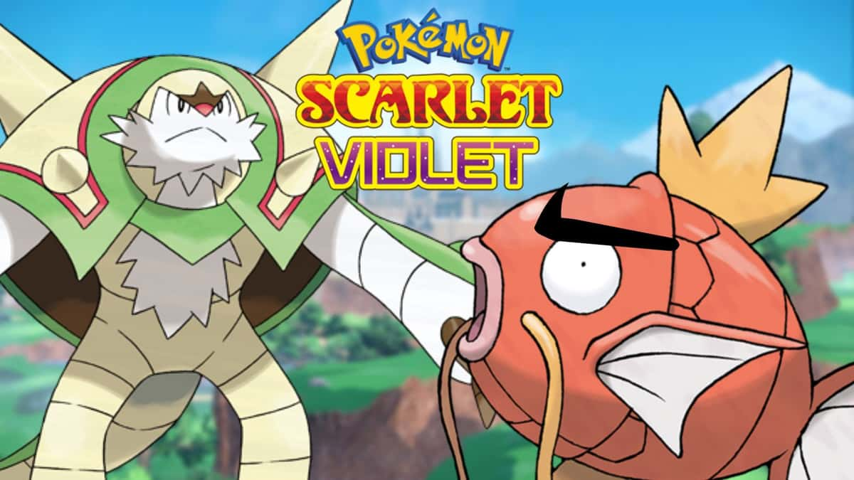 pokemon scarlet violet magikarp chesnaught header