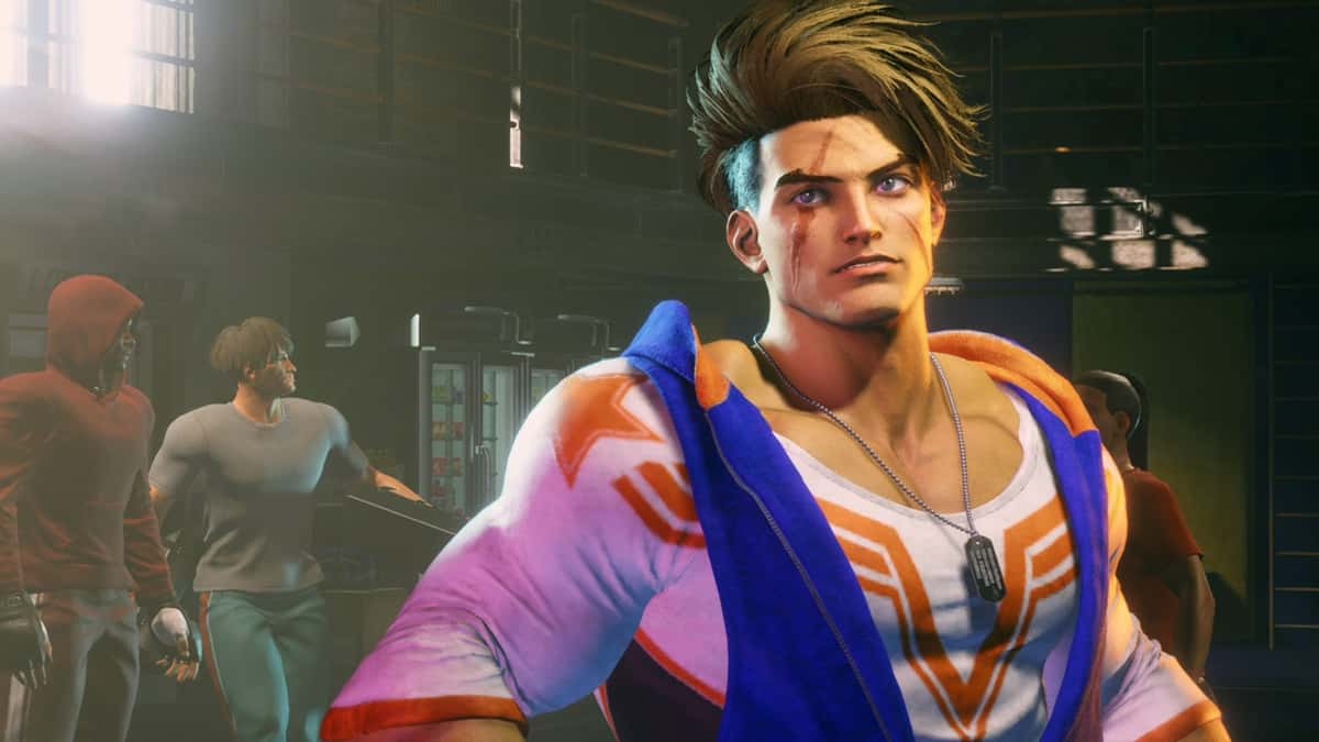 A screenshot of Luke from Street Fighter 6