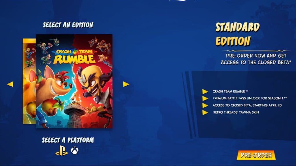 standard edition of crash team rumble