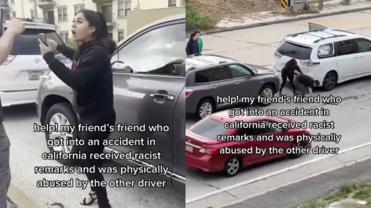 karen abuses asian driver on tiktok