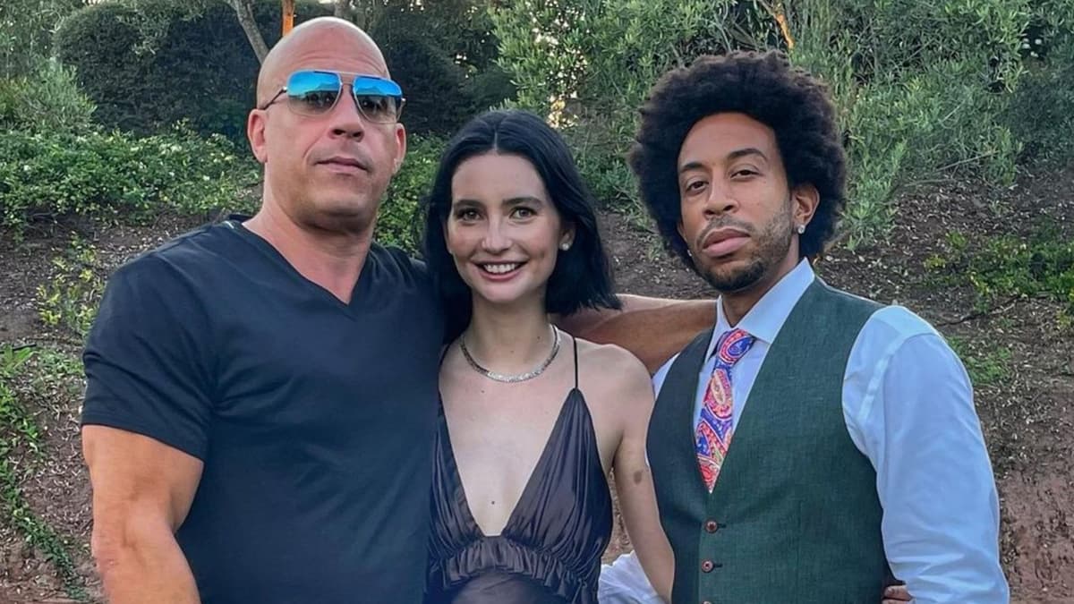 Meadow Walker with Fast X stars Vin Diesel and Chris 'Ludacris' Bridges