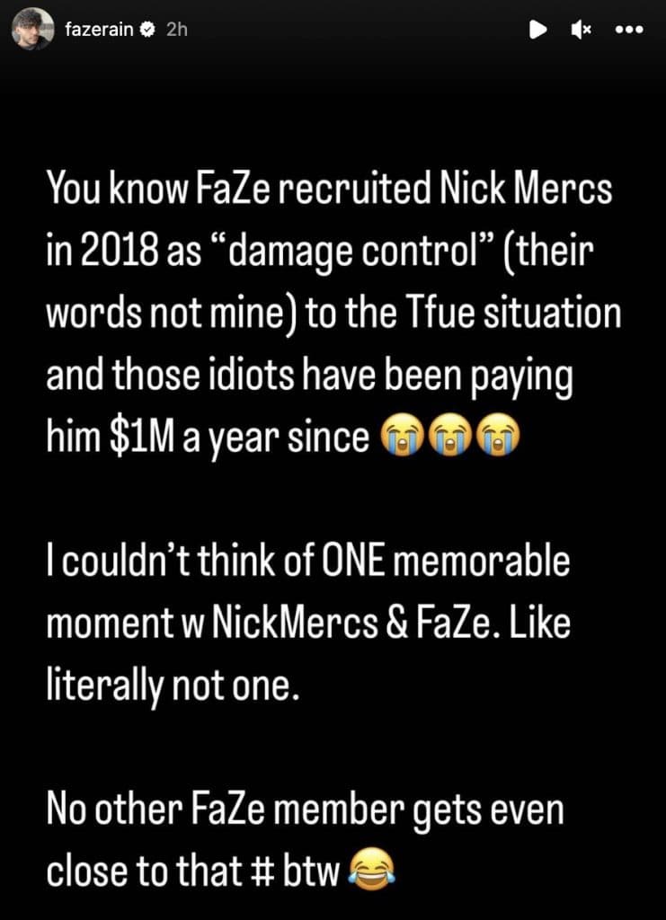 fazw rain instagram story nickmercs