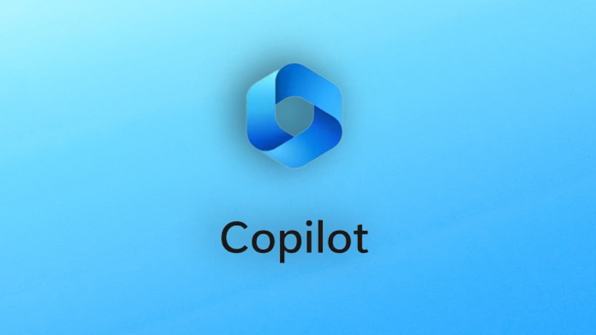 Microsoft Copilot logo on blue background