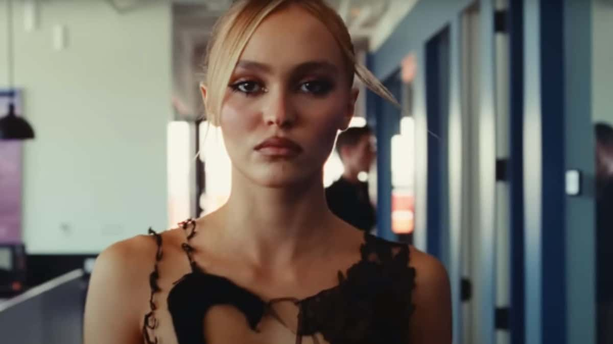 A close up of Lily Rose-Depp in The Idol