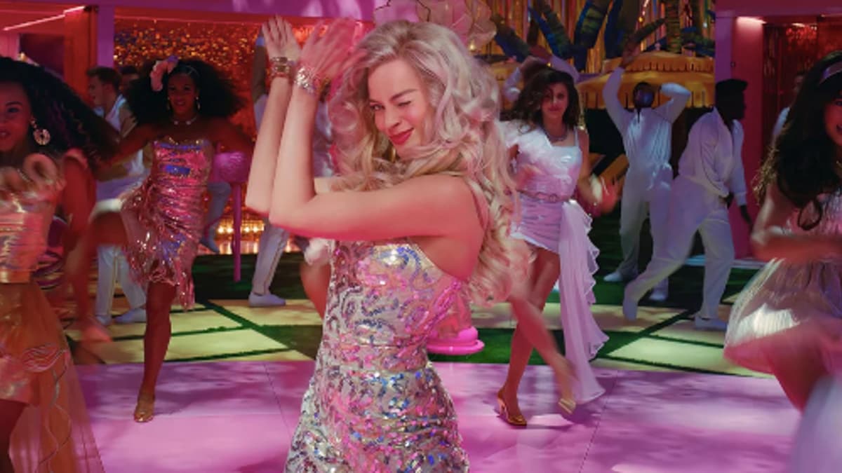 Margot Robbie as Disco Barbie in Greta Gerwig's new film