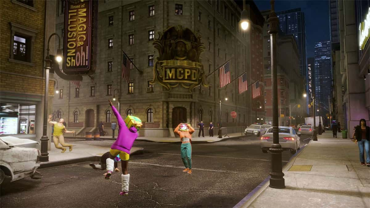 box enemies dancing in metro city night in street fighter 6