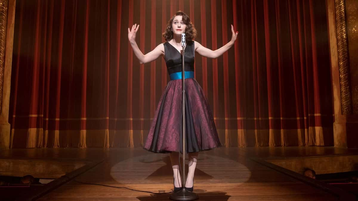 Rachel Brosnahan as Midge Maisel in The Marvelous Mrs Maisel