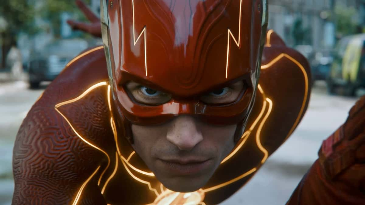 Ezra Miller as The Flash.