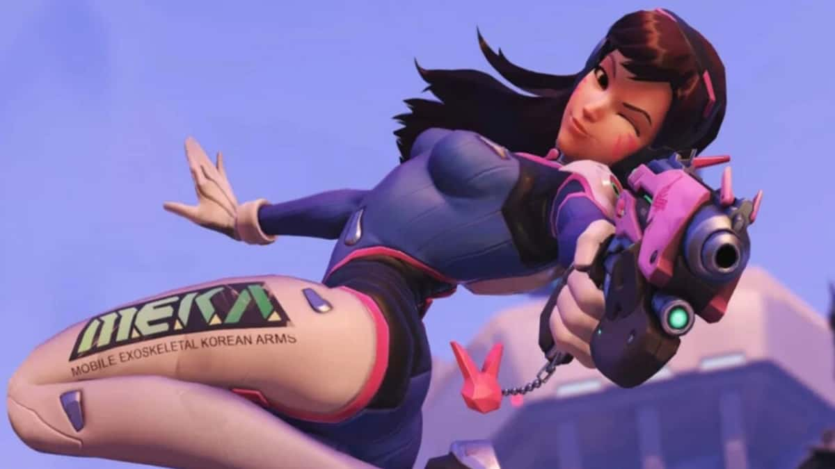 dva posing in overwatch 2