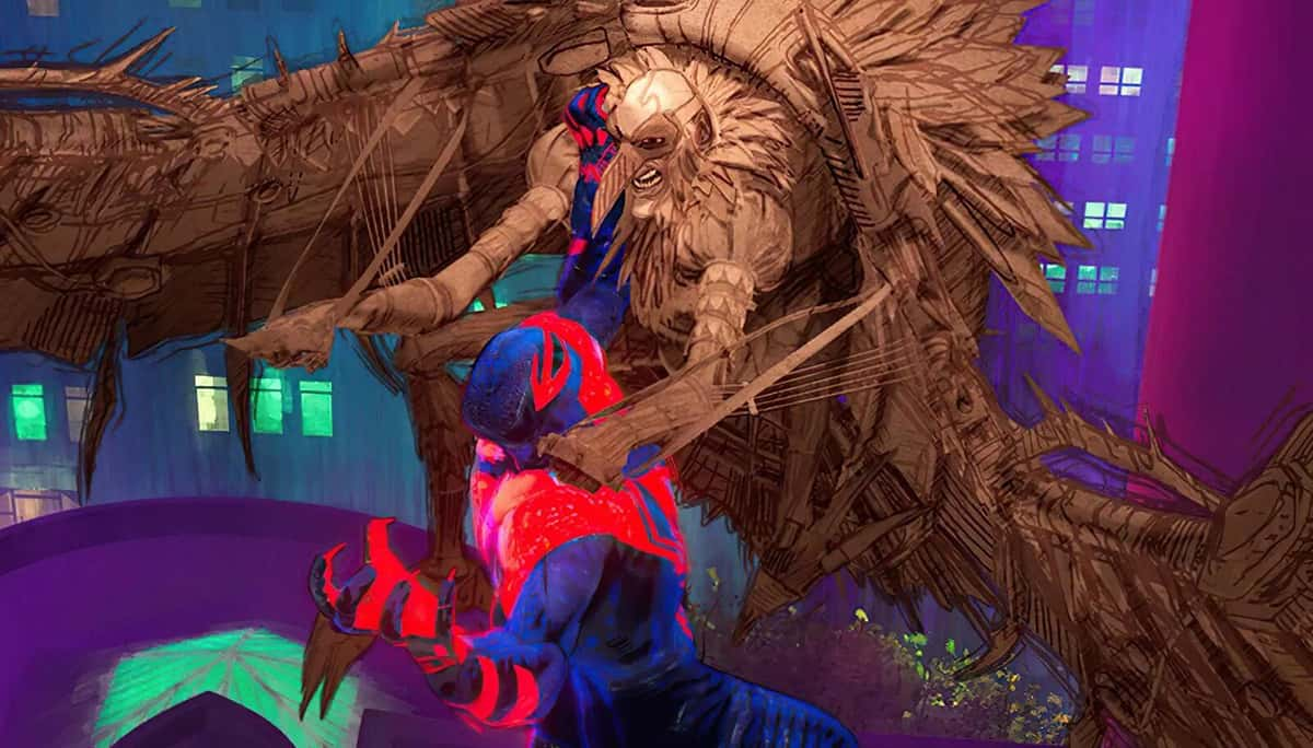 Vulture fighting Spider-Man 2099