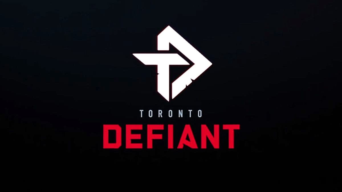 Toronto Defiant OVerwatch League logo with black background