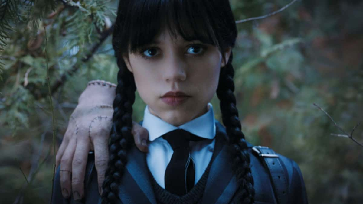 Jenna Ortega as Wednesday Addams in the show Wednesday