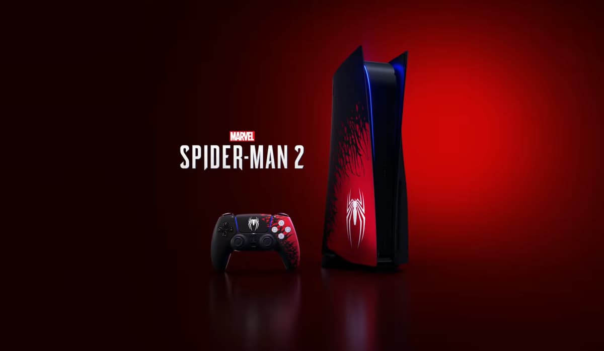 custom PS5 console and DualSense controller for Marvel's Spider-Man 2.