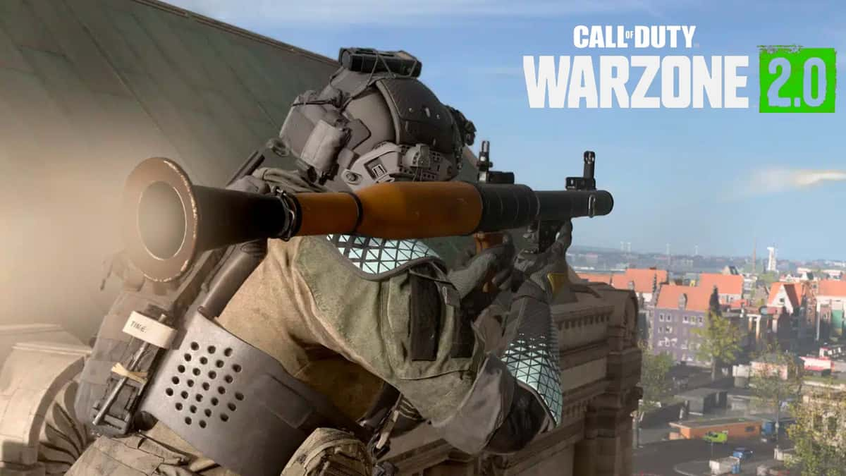 Warzone 2 character shooting RPG at helicopter