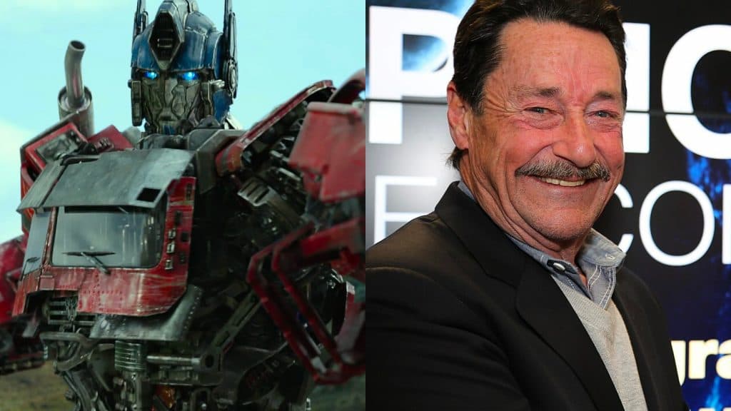 Still of Optimus Prime and Peter Cullen