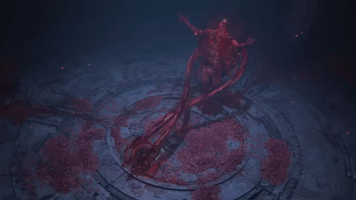 A screenshot from Diablo 4 trailer