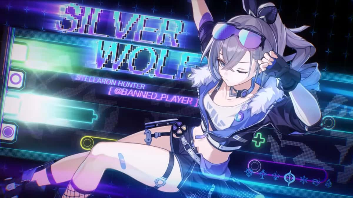 A screenshot of Silver Wolf from Honkai Star Rail triler