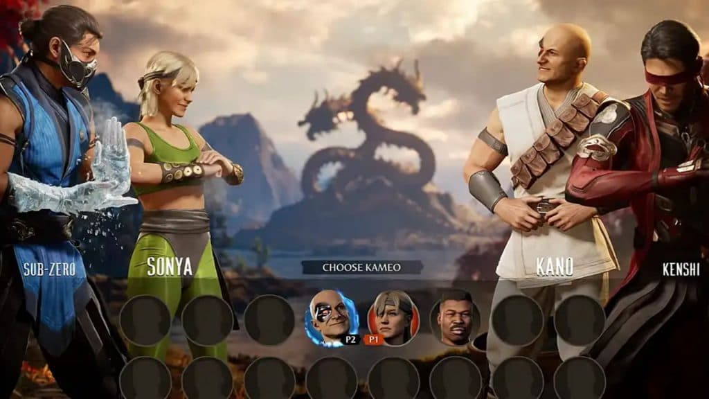 kameo character selection screen in mortal kombat 1