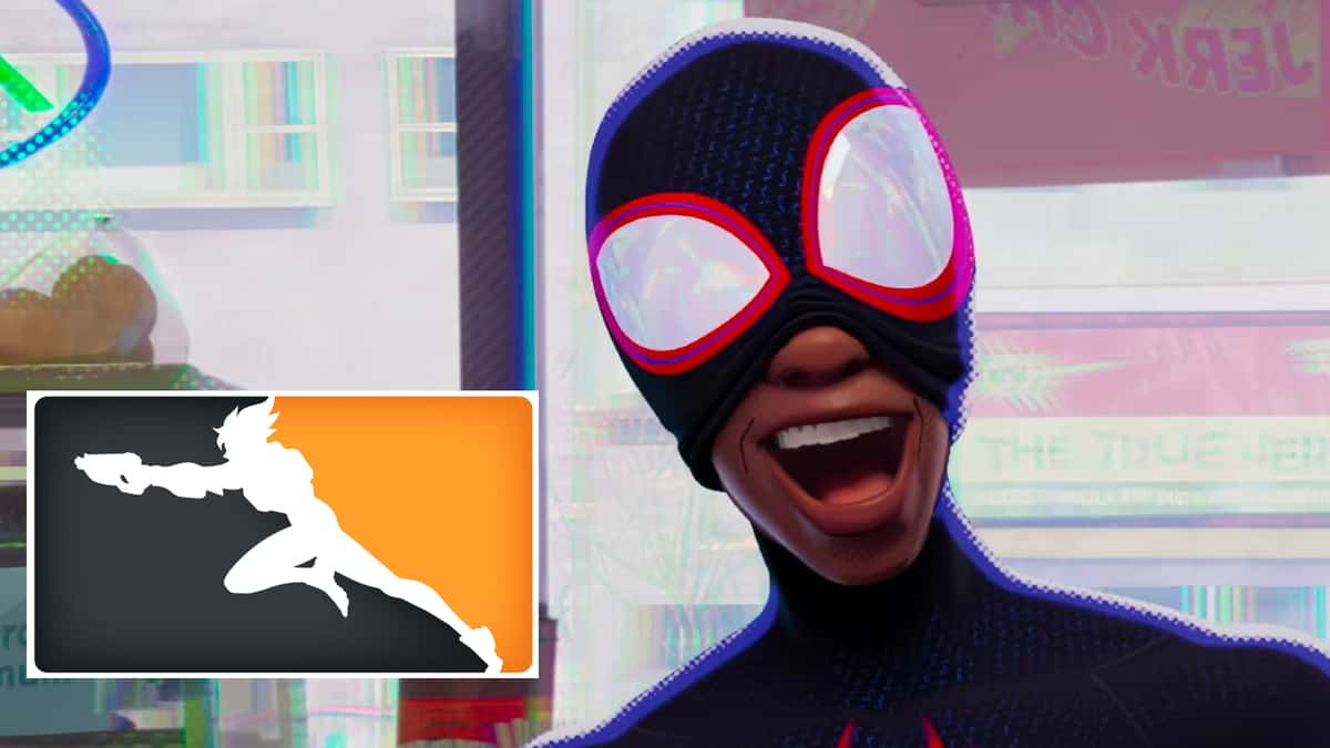 Miles Morales and the Overwatch League logo