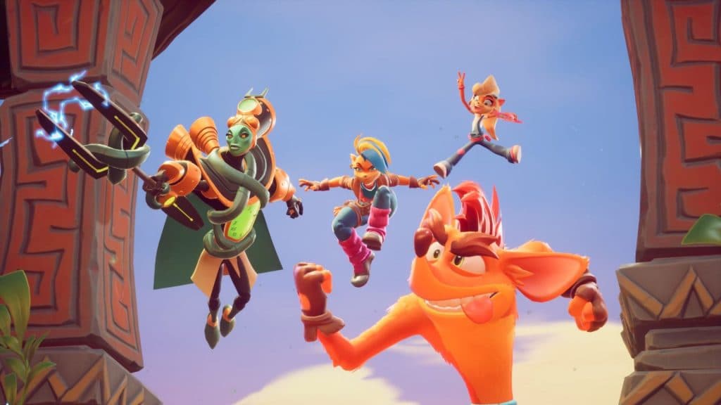 crash bandicoot and characters in crash team rumble