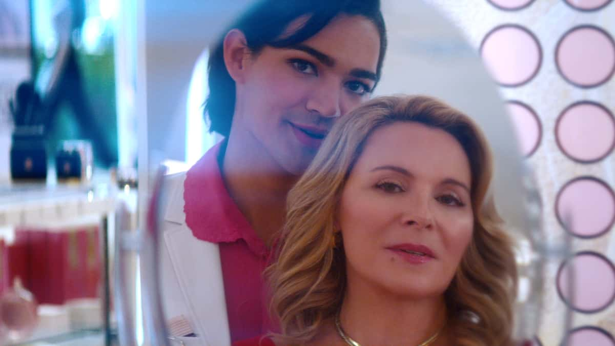 Miss Benny as Marco and Kim Cattrall as Madolyn in Glamorous Season 1 on Netflix