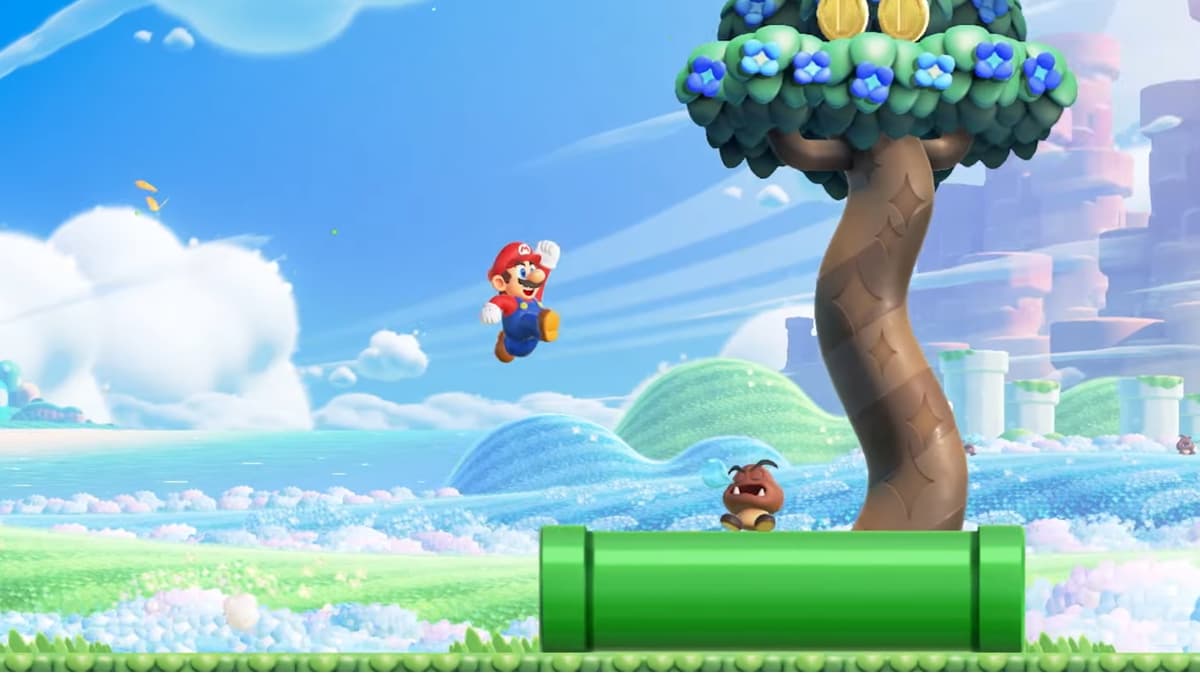 Super Mario Bros. Wonder gameplay as revealed in Nintendo Direct announcement trailer.