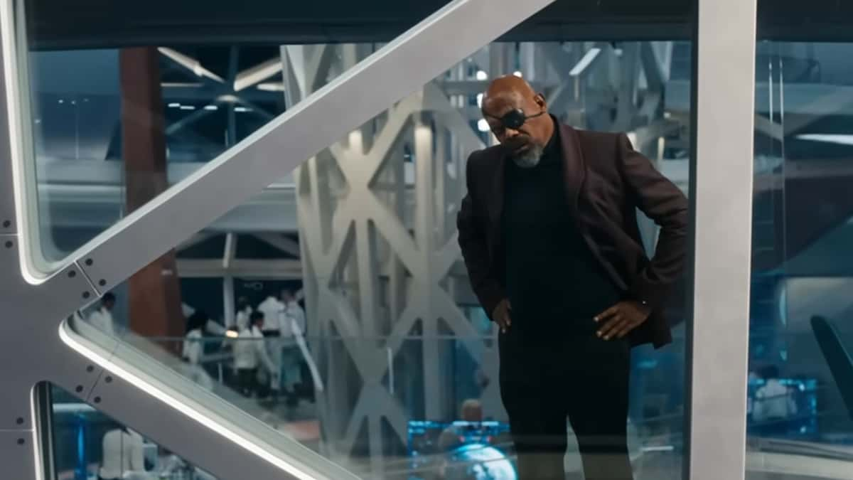 Nick Fury on the SABER station