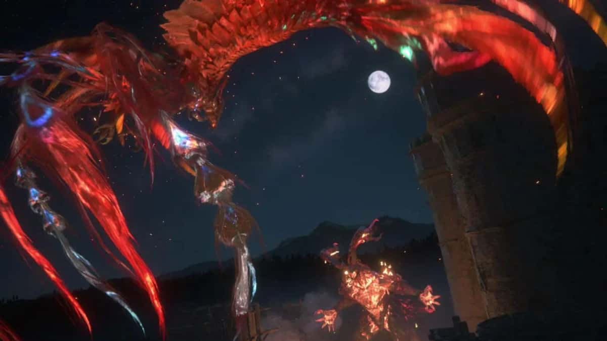 ifrit fighting phoenix in final fantasy 16