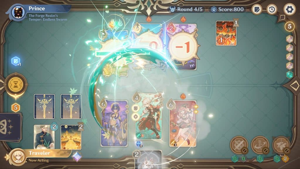 Genshin Impact TCG gameplay screenshot