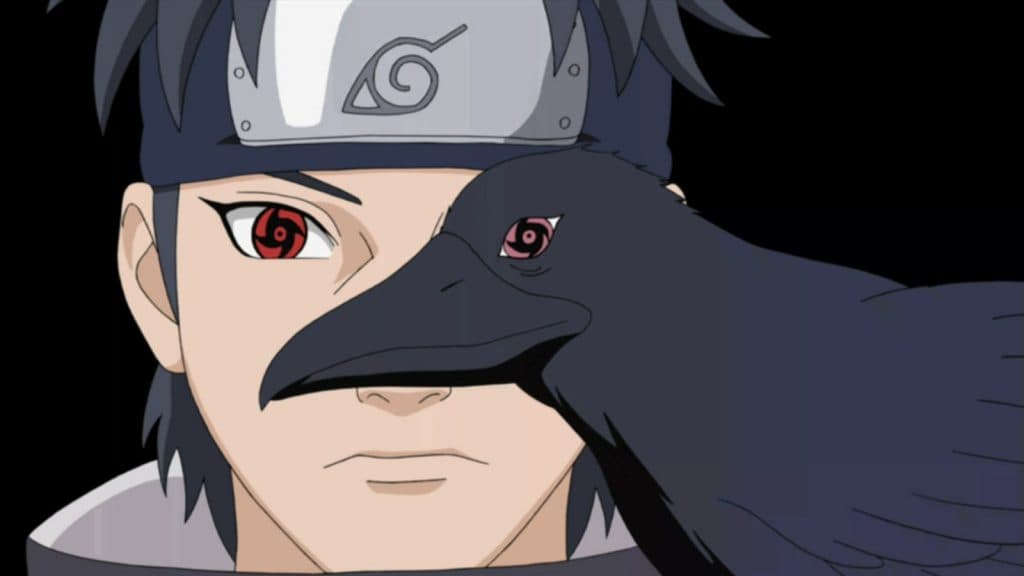 An image of Shisui's Mangekyou Sharingan