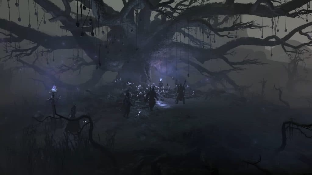 A screenshot from Diablo 4 trailer