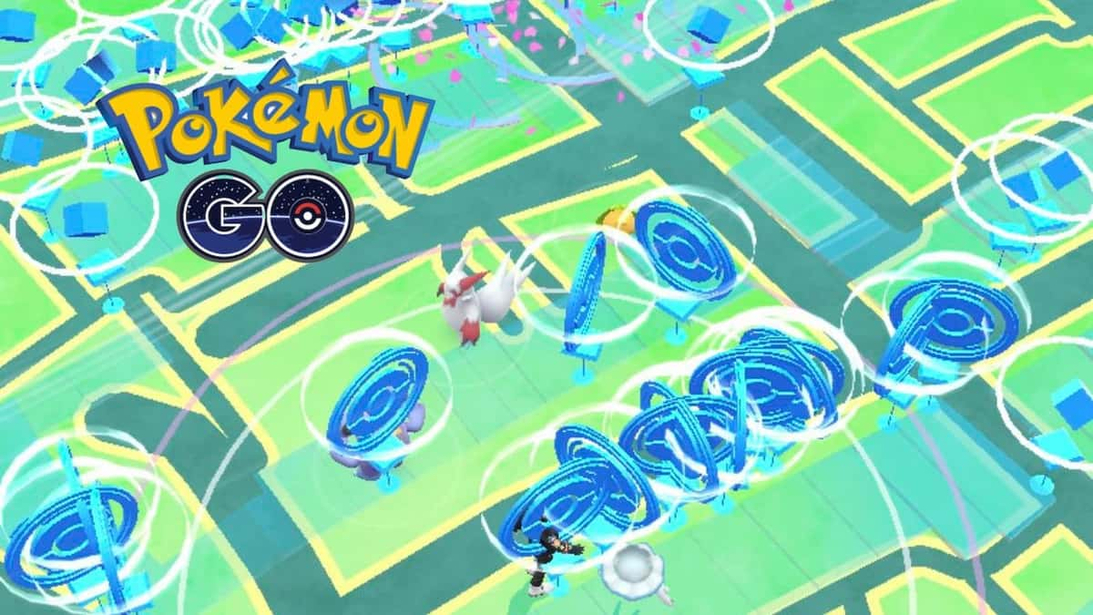 A cluster of Pokemon Go Pokestops