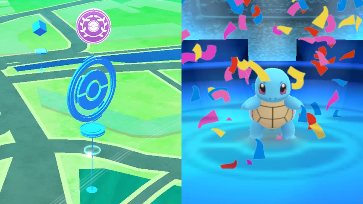 Squirtle appearing in a PokeStop Showcase in Pokemon Go