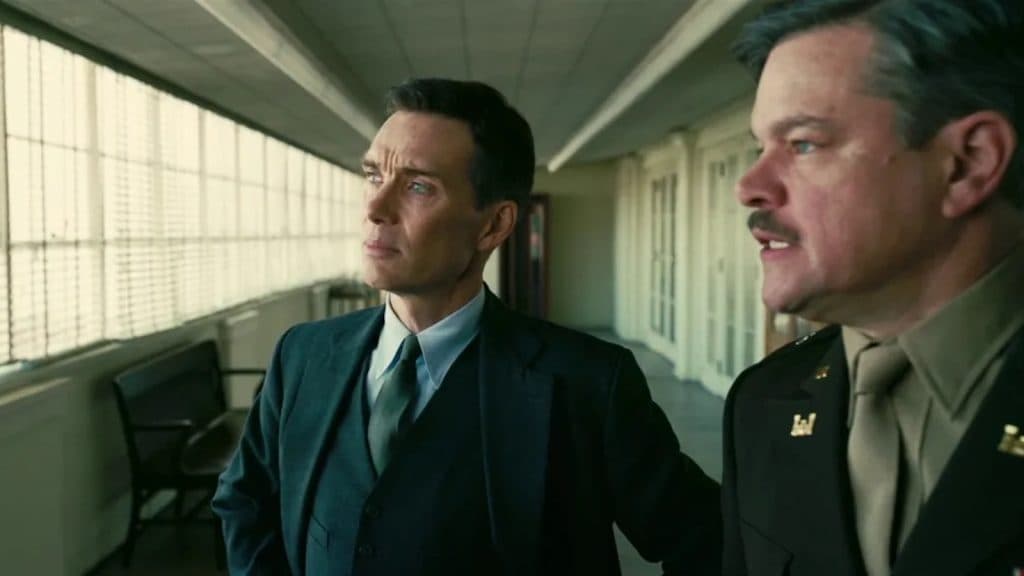 Cillian Murphy and Matt Damon in Oppenheimer