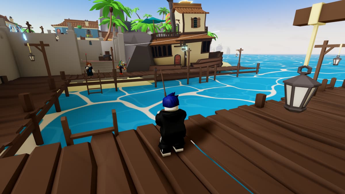 block fishing in Roblox fishing simulator