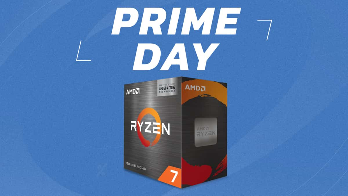 5800x£D box on a blue background with prime day lettering