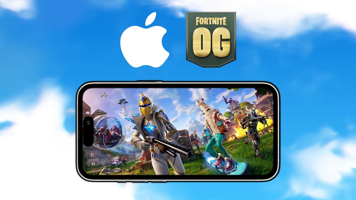 Fortnite on an iPhone Chapter 4 Season OG