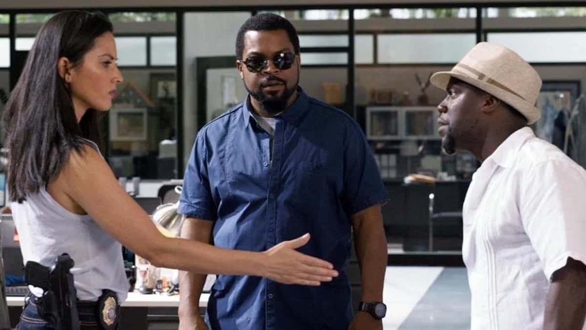 Olivia Munn, Ice Cube, and Kevin Hart in Ride Along 2