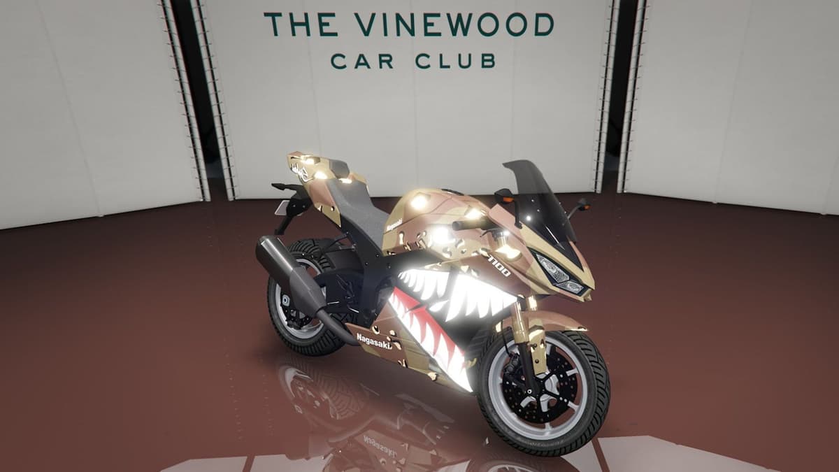 Nagasaki Shinobi in GTA Online Vinewood Car Club showroom