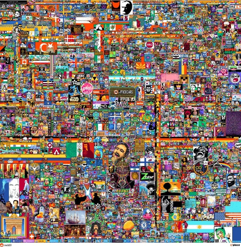 screenshot of r/place 2022