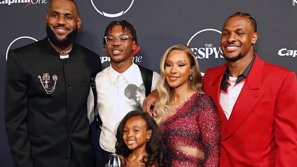 LeBron James and his family