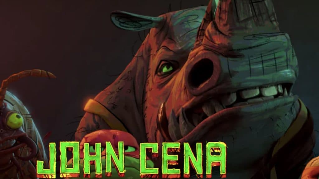 John Cena as Rocksteady in TMNT