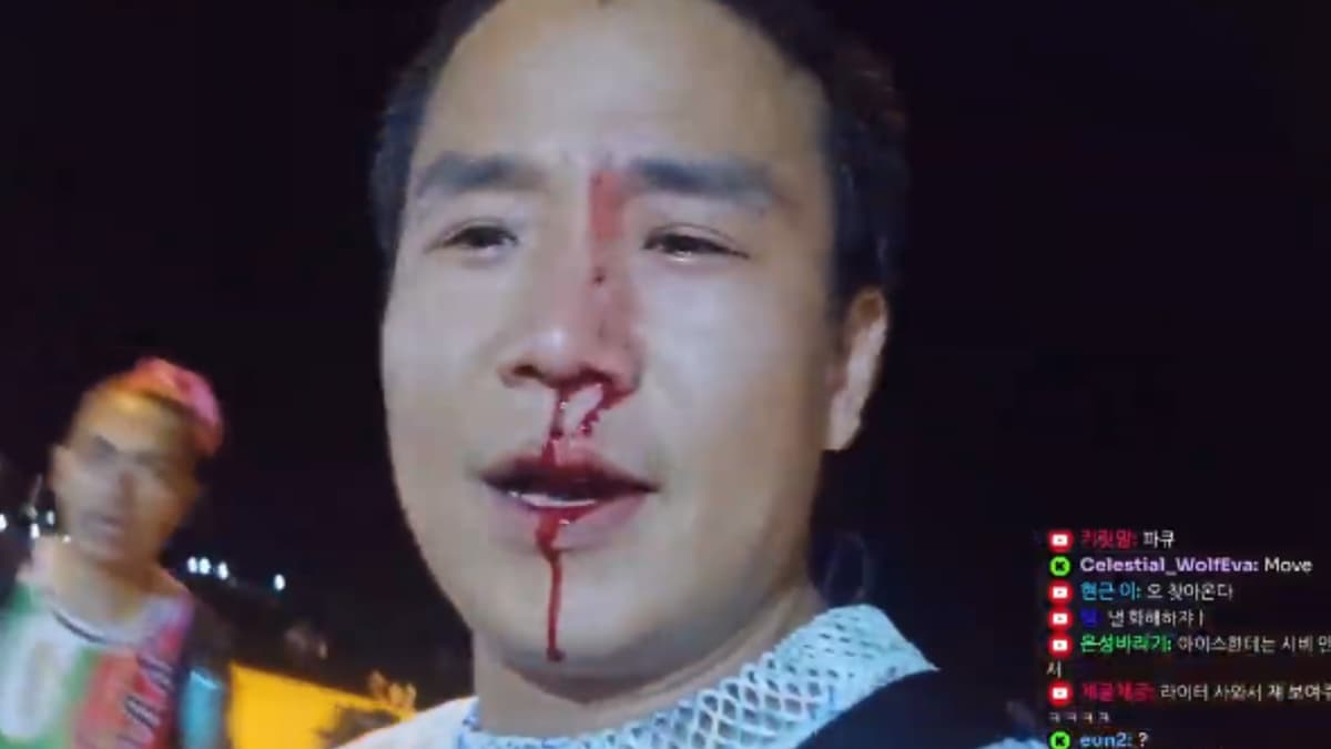 Kick streamer girit assaulted and bloodied during irl stream