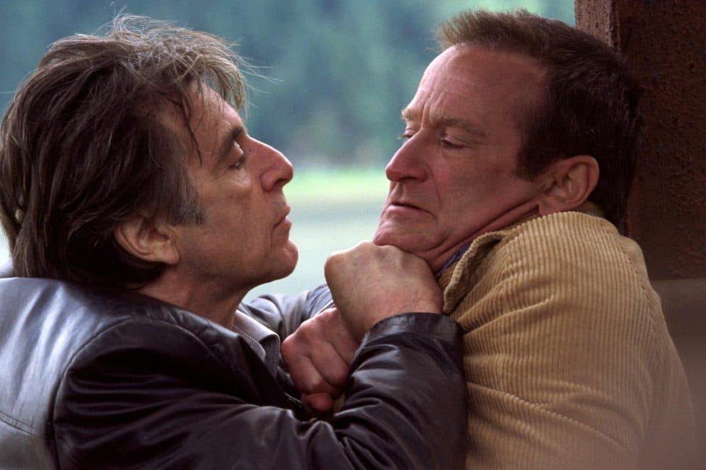 Al Pacino and Robin Williams in Insomnia, directed by Christopher Nolan